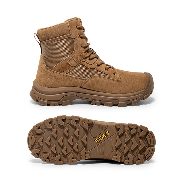 Men's Cap-Toe Waterproof Tactical Work Boots - COYOTE - 5